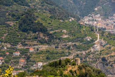 Ravello, Campania, İtalya'dan Salerno Körfezi üzerinden görünüm