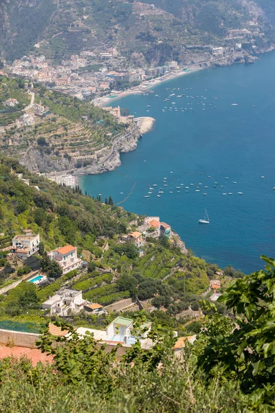 Vista Sobre Golfo Salerno Desde Ravello Campania Italia — Foto de Stock