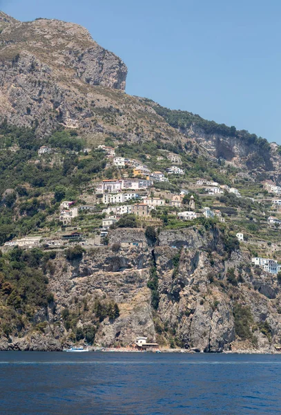 Moradias Apartamentos Exclusivos Costa Rochosa Amalfi Campania Itália — Fotografia de Stock