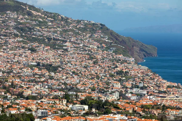 Madeira Adasındaki Funchal Dik Yamaçlarında Tipik Teras Mimarisi Portekiz — Stok fotoğraf