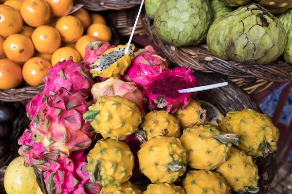 Verse Exotische Vruchten Mercado Dos Lavradores Funchal Madeira Portugal — Stockfoto