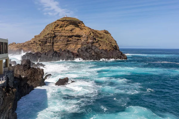 Kustlinjen Porto Moniz Madeira Portugal — Stockfoto