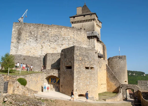 Castelnaud Dordogne France September 2018 Chateau Castelnaud Medieval Fortress Castelnaud — Stock Photo, Image