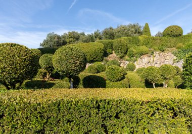  Jardins de Marqueyssac Fransa'nın Dordogne bölgedeki bahçelerde budama sanatı