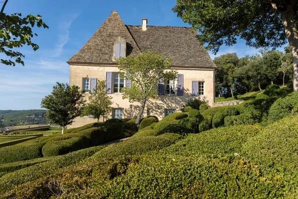 Dordogne França Setembro 2018 Topiário Nos Jardins Dos Jardins Marqueyssac — Fotografia de Stock