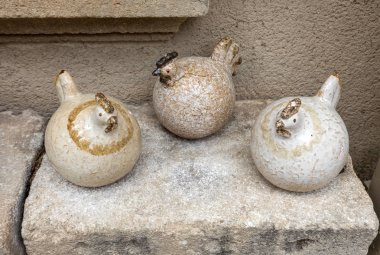  Les Baux de Provence, Fransa - 26 Haziran 2017: Les Baux de Provence'da seramik. Bouches du Rhone, Provence, Fransa, Avrupa.
