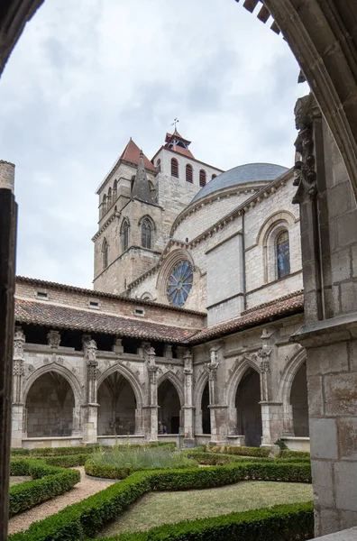 Cahors Francie Září 2018 Středověký Klášter Katedrály Svatého Etienne Cahors — Stock fotografie