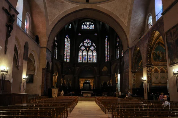 Cahors Frankrijk September 2018 Interieur Van Kathedraal Saint Etienne Cahors — Stockfoto