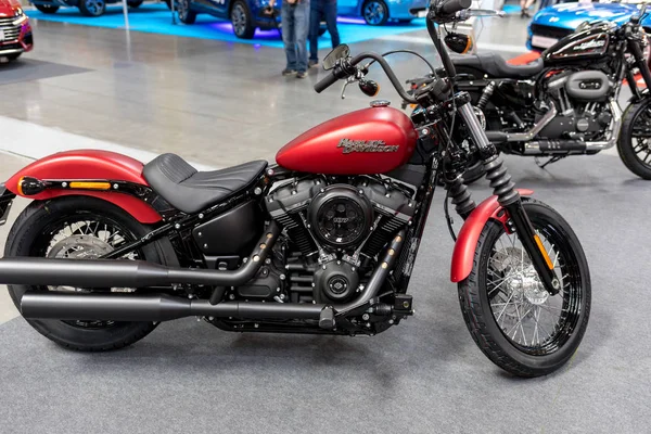 Cracóvia Polônia Maio 2019 Motocicleta Harley Davidson Exibida Moto Show — Fotografia de Stock