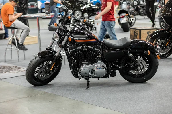 Cracóvia Polônia Maio 2019 Motocicleta Harley Davidson Exibida Moto Show — Fotografia de Stock