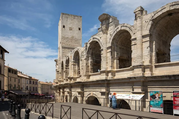 Arles Francja Czerwca 2017 Rzymski Amfiteatr Starego Miasta Arles Prowansji — Zdjęcie stockowe