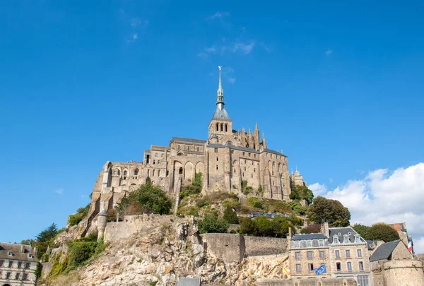 Mont Saint Michel Isla Con Famosa Abadía Normandía Francia —  Fotos de Stock