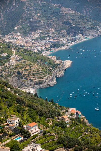 Utsikt Över Salernobukten Från Ravello Kampanien Italien — Stockfoto