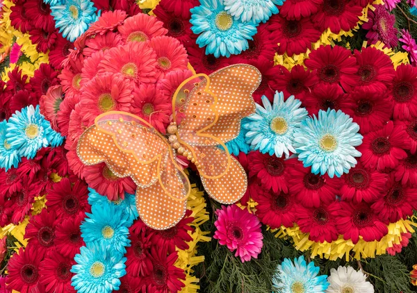 Belleza Decoración Florística Con Flores Gerberas Coloridas — Foto de Stock