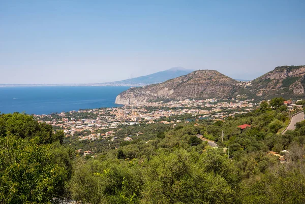 Сорренто Италия Вид Воздуха Сорренто Неаполитанский Залив — стоковое фото