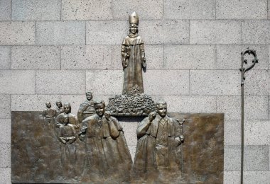 Madeira Adası, Ribeira Brava 'daki St. Benedict Heykeli. Portekiz