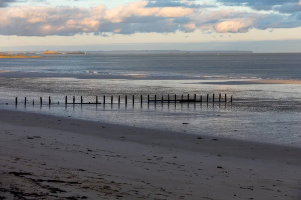 Grande Plage Κύρια Παραλία Του Διάσημου Θέρετρου Saint Malo Στη — Φωτογραφία Αρχείου