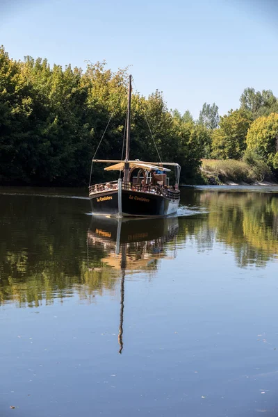 Beynac Cazenac Dordogne Frankrijk September 2018 Een Toeristische Boot Het — Stockfoto