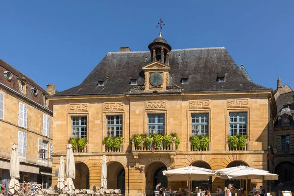 Sarlat Fransa Eylül 2018 Place Liberte Sarlat Caneda Dordogne Bölümü — Stok fotoğraf