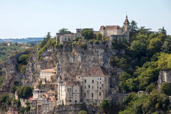 Ciudad Peregrina Rocamadour Ciudad Episcopal Santuario Santísima Virgen María Lot — Foto de Stock