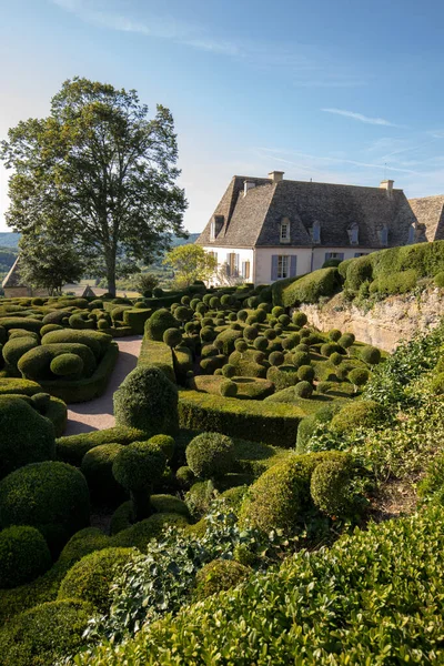 Dordogne França Setembro 2018 Topiário Nos Jardins Dos Jardins Marqueyssac — Fotografia de Stock