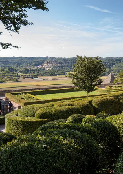 Дордонь Франция Сентября 2018 Года Топиарий Садах Jardins Marqueyssac Регионе — стоковое фото