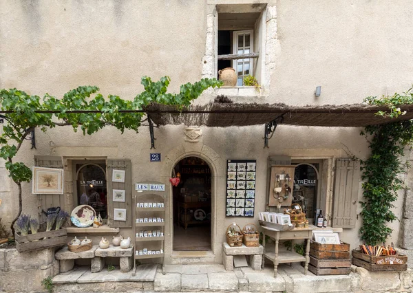 Les Baux Provence Frankrijk Juni 2017 Toeristische Winkel Les Baux — Stockfoto