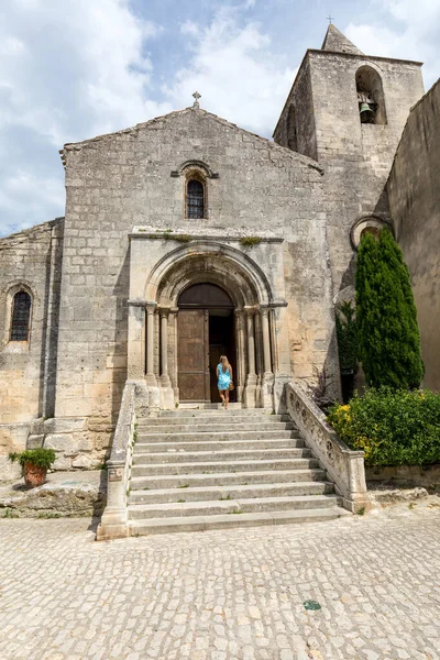 Saint Vincent Kirche Mittelalterliches Dorf Les Baux Provence Bouches Rhone — Stockfoto