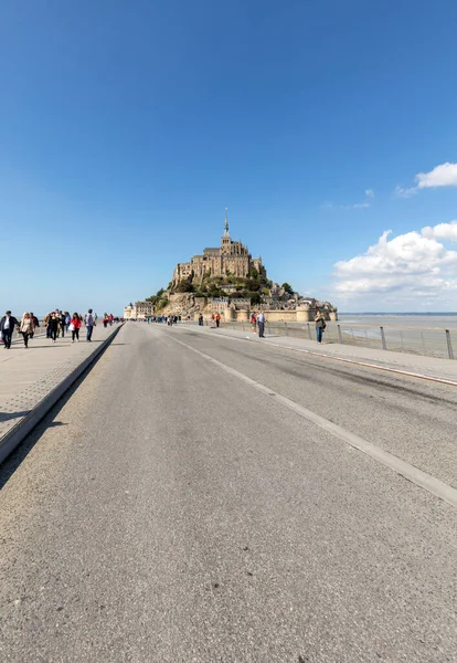 Mont Saint Michel Frankrike September 2018 Mont Saint Michel Med — Stockfoto