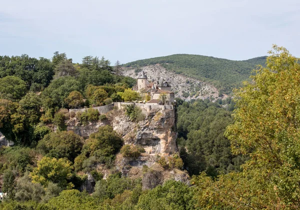 Hrad Belcastel Lacave Lot Midi Pyrenees Francie — Stock fotografie
