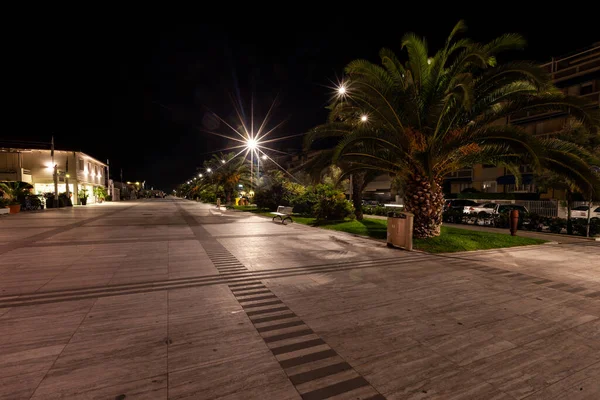 Een Verlaten Promenade Lido Camaiore Een Badplaats Geliefd Bij Italianen — Stockfoto