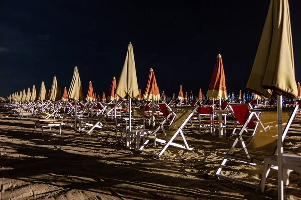 Egy Elhagyatott Strand Lido Camaiore Ban Egy Tengerparti Üdülőhely Amit — Stock Fotó