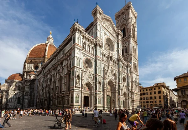 Florence Italy September 2011 Crowd Tourists Visiting Duomo Baptistery Florence — Stock Photo, Image