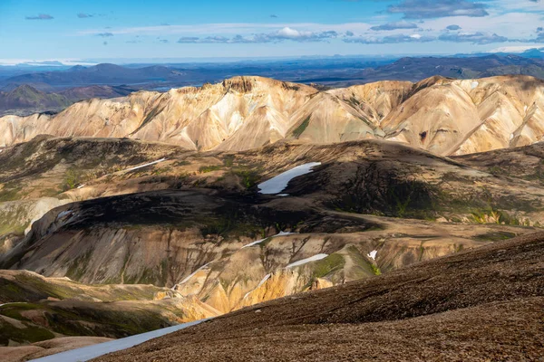 Fjallabak Doğa Rezervi Ndeki Landmannalaugar Volkanik Dağları Zlanda — Stok fotoğraf