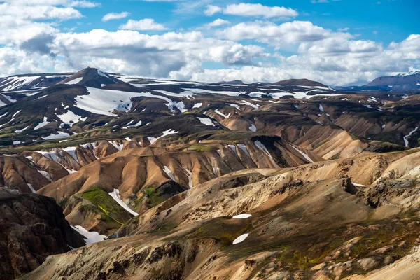 Вулканічні Гори Ландманналаугар Природному Заповіднику Фьяллабак Ісландія Стокове Зображення