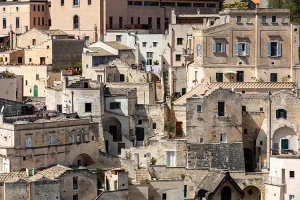 Άποψη Του Sassi Matera Μια Ιστορική Συνοικία Στην Πόλη Της — Φωτογραφία Αρχείου