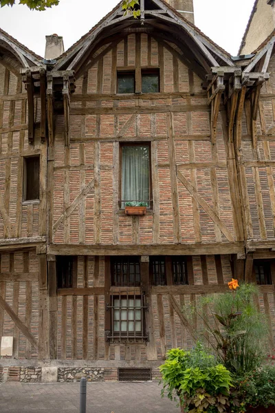 Anciens Bâtiments Colombages Troyes Aube Champagne Ardenne France — Photo