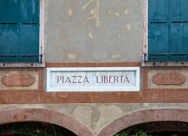 Bassano Del Grappa Italy September 2019 Piazza Liberta Liberty Square — Stock Photo, Image