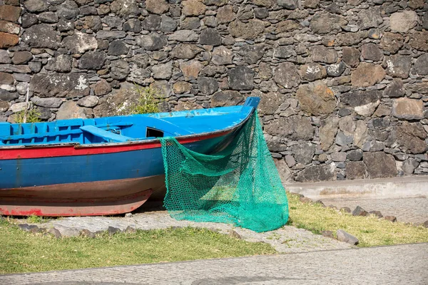 Vissersboot Porto Moniz Madeira Portugal — Stockfoto