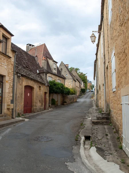 Domme Fransa Eylül 2018 Domme Caddesi Dordogne Fransa Güzel Bir — Stok fotoğraf