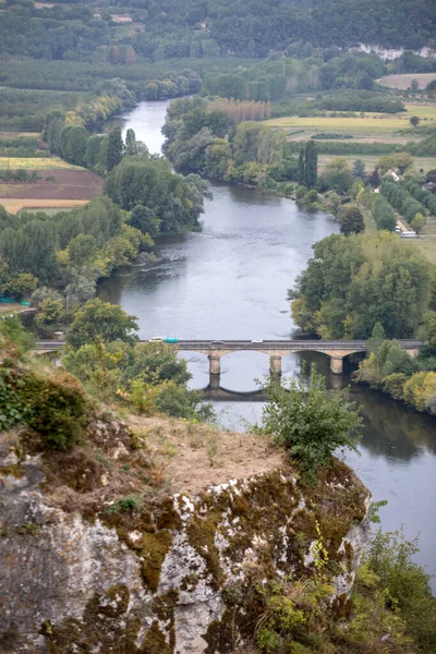Uitzicht Dordogne Vallei Van Dordogne Vanaf Muren Van Oude Stad — Stockfoto