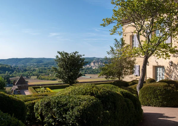 Dordogne Francia Septiembre 2018 Topiary Gardens Jardins Marqueyssac Dordogne Region —  Fotos de Stock