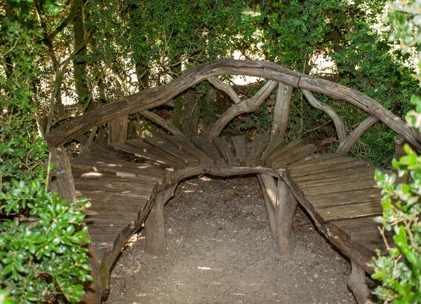 Dordogne France Вересня 2018 Wooden Bench Gardens Jardins Marqueyssac Dordogne Стокове Зображення