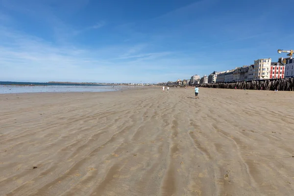 Malo Frankrijk September 2018 Belangrijkste Strand Van Beroemde Badplaats Saint — Stockfoto