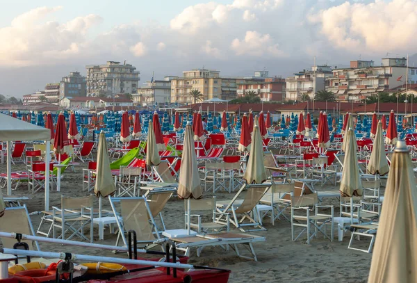 Lido Camaiore Italien September 2011 Ein Einsamer Strand Lido Camaiore — Stockfoto