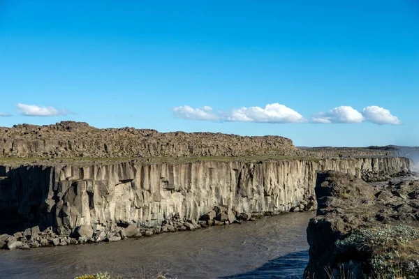 Dettifoss Jest Najpotężniejszym Wodospadem Islandii Znajduje Się Parku Narodowym Jokulsargljufur — Zdjęcie stockowe