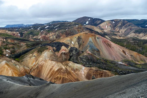 Ηφαίστεια Βουνά Landmannalaugar Fjallabak Nature Reserve Ισλανδία — Φωτογραφία Αρχείου