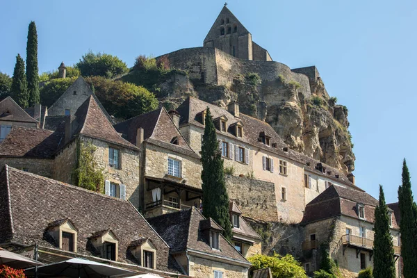 Ortaçağ Beynac Cazenac Köyü Dordogne Bölümü Fransa — Stok fotoğraf