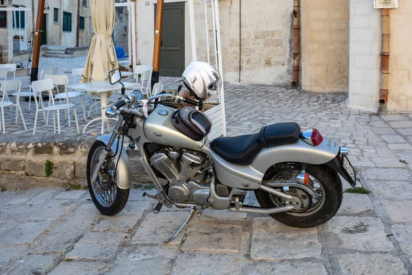Matera Italy September 2019 Honda Motorcycle Parked Cafe Sassi Matera — Stock Photo, Image