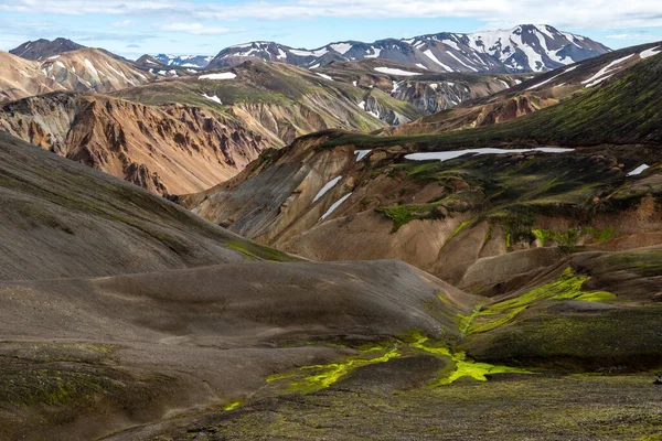 Вулканические Горы Ландманналаугар Природном Заповеднике Фьяллабак Исландия — стоковое фото